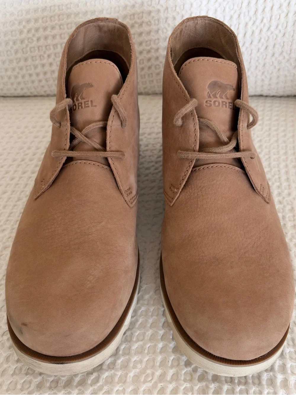 Men's Sorel Kezar Chukka Waterproof Ankle Boots Tan Nubuck Leather Size 12